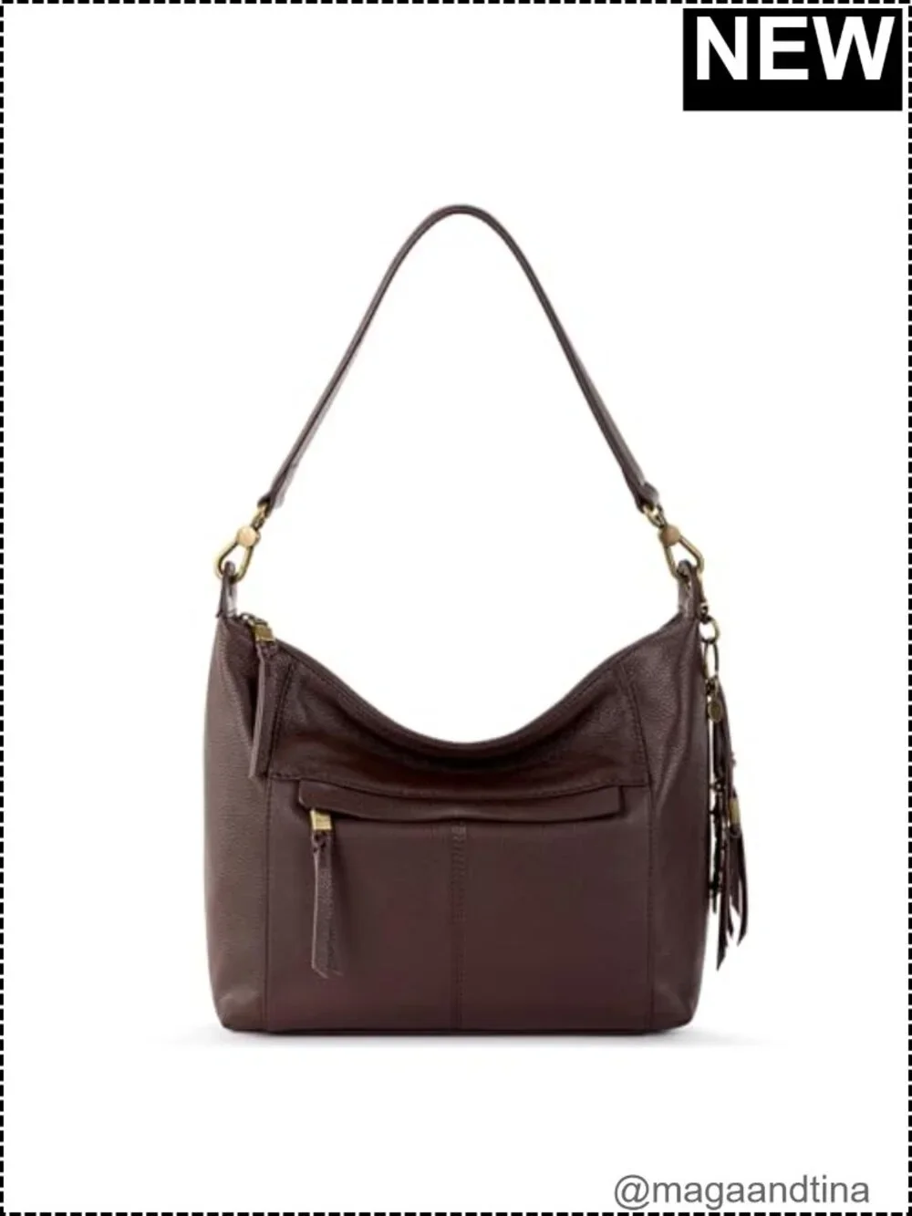Large Leather Hobo Bag Crossbody Purse with Zipper Pocket